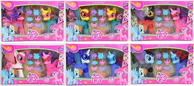 Big color horse with music lights the lottery with comb hair clips - OBL719723