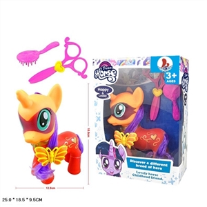 Evade glue super-sized flower heart unicorn horse with butterfly hairpin butterfly comb with scissor - OBL719833