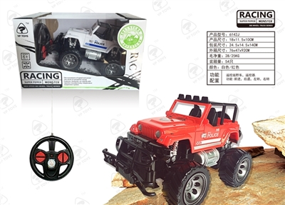 Jeep off-road unto them a police car - OBL720258