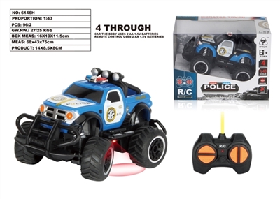 1:43 mini off-road pickups a police car - OBL720287