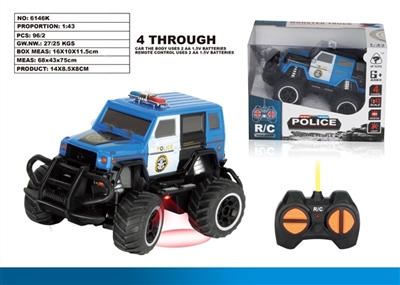 1:43 mini cross-country running a police car - OBL720289