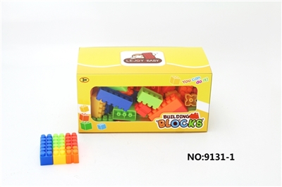 开窗盒装益智类1#积木多色混装称重200克（55PCS+） - OBL720339