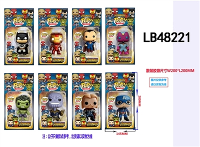 4-4.5寸Q版POP复仇者联盟单只公仔卡装（8款） - OBL720345