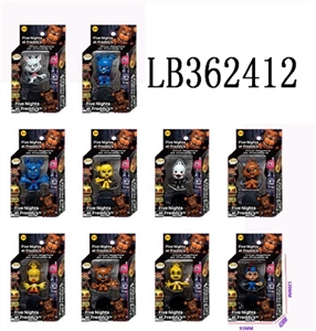 2.5寸Q版POP摇头午夜熊单只公仔+ 1只35MM圆形底座盒装（10款） - OBL720366