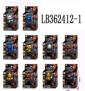 2.5寸Q版POP午夜熊单只公仔+1只35MM圆形底座盒装（10款） - OBL720368