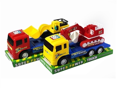 Solid color flat inertial on-board red groove machine (a bulldozer) - OBL721319