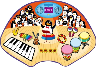 Penguin choir music carpet - OBL721540