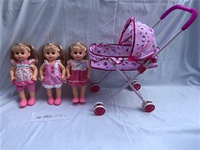 14 inch empty handed doll with four tones of IC with iron carts - OBL722009