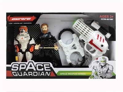 Light music space charge gun with galactic warriors warriors with handcuffs - OBL723541
