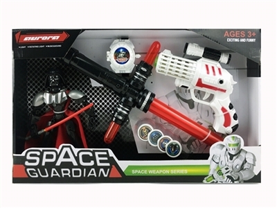 Light music space gun with telescopic lightsaber with ghost jianshi launchers - OBL723553
