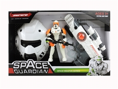 A gun with light music space charge fighters with masks - OBL723555
