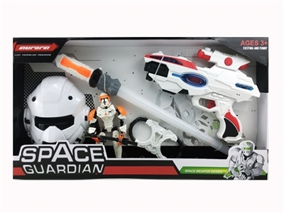 A gun with light music space charge fighters with handcuffs space bar with a mask - OBL723565