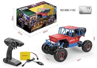 Spider-man alloy all-wheel-drive climbing car - OBL723894