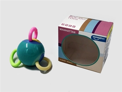 Plain coloured Manhattan rotated teeth rubber ball - OBL724020
