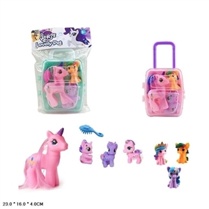 Evade glue pony suitcase Two colors three mixed with a comb - OBL724400
