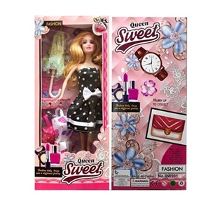 11.5 inch solid body live hand fashion barbie take umbrellas with clothes - OBL725362