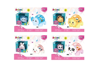 Baby educational light music soft rubber animals (ABCD) - OBL725810