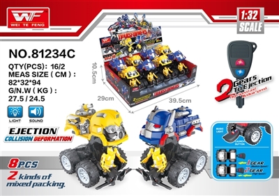 The deformation of ejection transformers car (with keys) - OBL726497