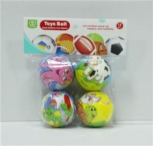 6.3 CM PU ball set of four animals - OBL727499