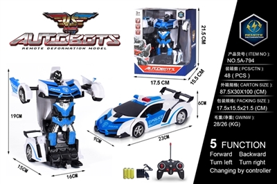 1:18 blue bikini police car deformation (bag) with USB - OBL727943