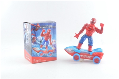 Spider-man rotating electric lighting skateboard music 2 colors (red, blue) - OBL728381