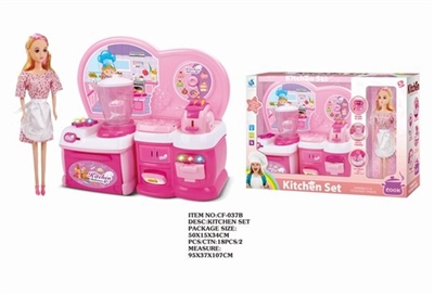 Cartoon pink quiz 2 only kitchen with barbie - OBL728942