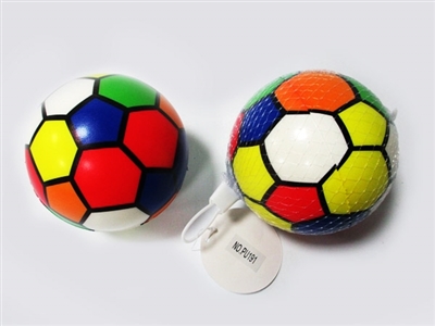 Mesh bag single grain 12 cm 7 colour football PU ball - OBL729370
