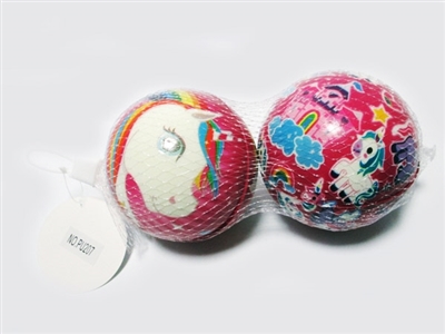 Mesh bag 10 cm 2 unicorn PU ball - OBL729386