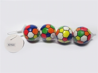 Mesh bag 4 grain of 6.3 CM 7 colour football PU ball - OBL729411