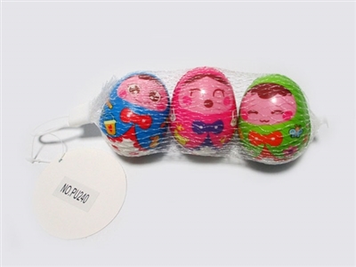 Mesh bag 3 grain of 6.5 CM doll PU eggs - OBL729419