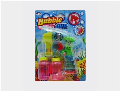 Electric transparent flash 4 light music space bubble gun 2 bottles of water - OBL729550