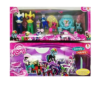 Two evade glue color horses take evade glue with two color dinosaurs on horse with medium color two - OBL730375
