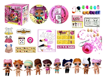 Ejection surprise dolls (dolls can spray. Pee. Clothes discoloration. 9 kinds of surprises. Many clo - OBL730681