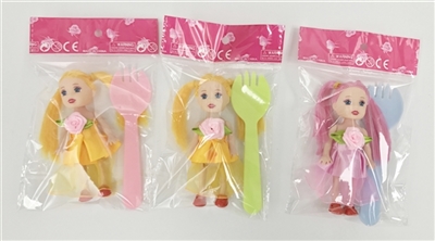 Solid body double horse three inches dispensing clothes with small spoon fork - OBL731321
