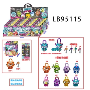 3寸星星锁单只公仔+1把锁匙+彩色说明书单只盒装，16盒展示盒装 3寸公仔有功能锁 - OBL732048