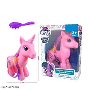 Evade glue super-sized plum unicorn horse with light music with butterfly hairpin butterfly comb - OBL733399