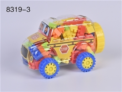迷你小校车益智类积木多色混装称重90克(大约80PCS) - OBL733668