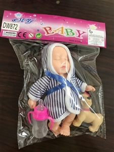 Six inches sleeping baby With a bottle a pony - OBL733712