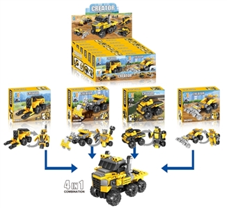 回力积木工程车（12PCS/展示盒） - OBL733779