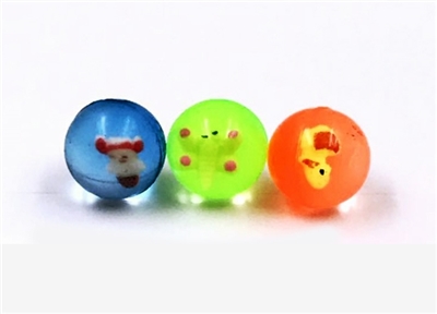 2.4 CM wide elastic ball with animal 12 pack 1 bag - OBL734065