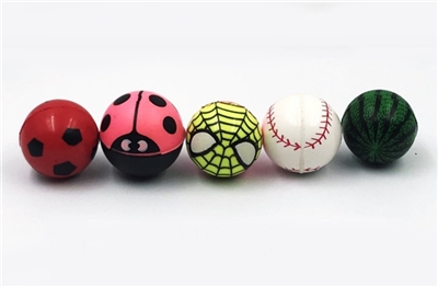 100 only one bag of 3 cm wide color printing elastic ball - OBL734089