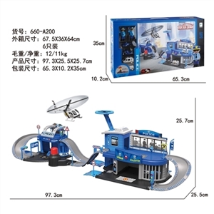Ejection police alloy parking lot set (with figure 2 car plane 1 motor) - OBL735770