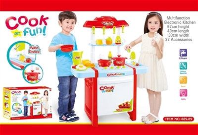 Kitchen counter suit with water sound. Electric 3 pills with light bag AG10 button batteries - OBL735844