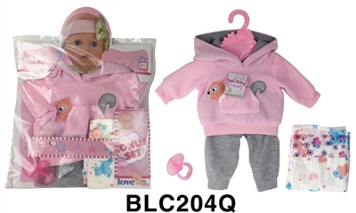 16 to 18 inches doll clothes with urine trousers pacifier - OBL736369