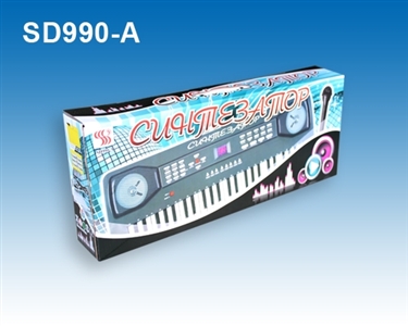 49 key keyboard with Russian plugged into electricity. Digital microphone iron net - OBL737357