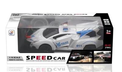 五通1：18一键开3门兰博基尼遥控警车（带灯光) - OBL738515