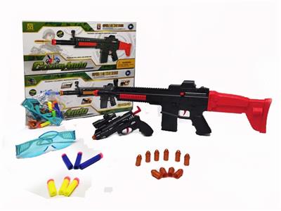 Hard plastic pump up three function water guns Roscoe (with glasses, 6 EVA soft play, 10 PVC soft pl - OBL739553