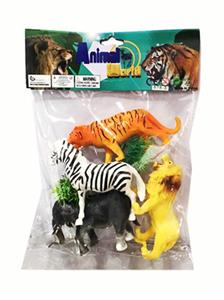 SOFT RUBBER ANIMAL 4 PACK - OBL740512