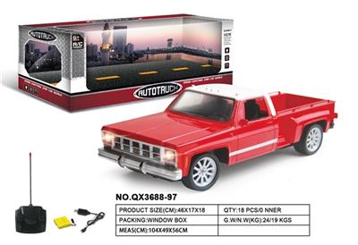 1:10红色大皮卡四通遥控车 - OBL740522