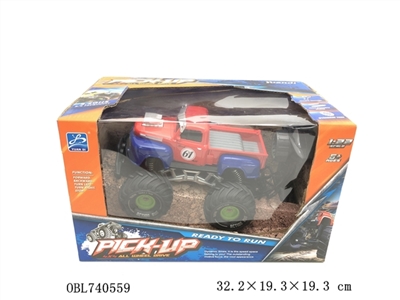 1: 22 big wheel four-way retro ford pickup truck remote control car (without electricity) - OBL740559